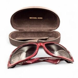 RARE Y2K Michael Kors Joplin Sunglasses Burgundy Red